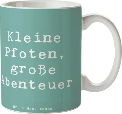 Produktbild von Mr. & Mrs. Panda Teetasse Spruch Chihuahua Abenteuer - Meeresbrise - Geschenk, kleine pfoten, Hund, Trinkbecher, treue begleiter, Kaffeebecher, cappuccinotasse, Tasse