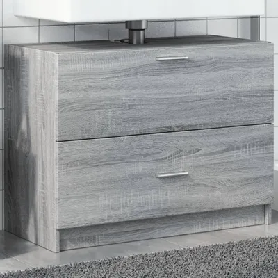 Produktbild von "2026 Promotion" Waschbeckenunterschrank - Badezimmerschrank - Grau Sonoma 78x37x59 cm - Holzwerkstoff - Badezimmer CC30551