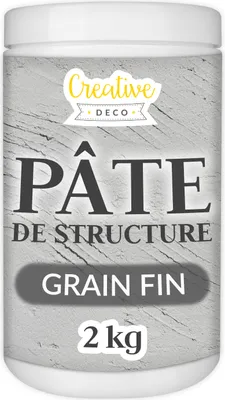 Image de Creative Deco Modeling Paste Pâte de Structure Grain Fin 2kg Gris
