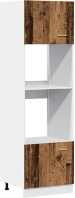 Obrázok produktu pre vidaXL Mikrovlnná rúra Lyon vzhľad starého dreva 60x57x207 cm materiál na báze dreva