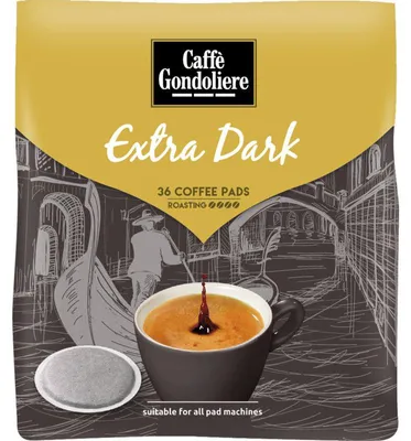 Immagine prodotto di Caffe Gondolier Extra Dark Roast in cialde 250g – il piacere intenso dell'espresso