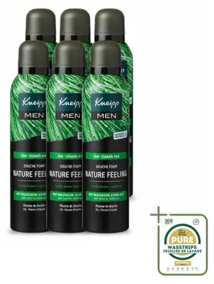 Productafbeelding van 6 x Kneipp MEN Nature Feeling douchefoam - denengeur - 200 ml - voordeelverpakking - 6 stuks
