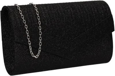 Produktbild von Damenhandtas Clutch schwarzes Leder