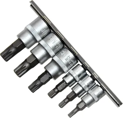 Image de 6 x douilles VIELZAHN embouts 12 pans XZN 1/4 3/8 M4 M5 M6 M8 M9 M10