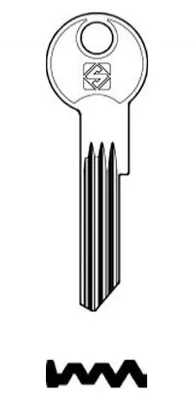 Produktbild von Silca FB64RX Rohling-Schlüssel aus Messing