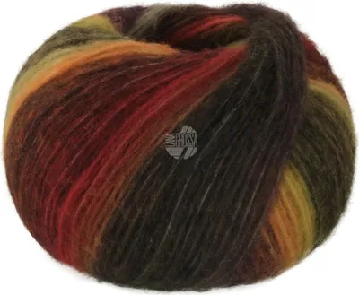 Produktbild von Lana Grossa - Bomba 0008 brombeer fliederrosa graugrün lachs koralle limette senfgelb graubraun pfirsich rosa gelb