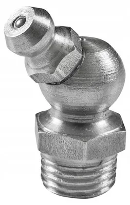 Produktbild von UMETA Winkel-Schmiernippel 1/8" NPT 45° verzinkter Stahl