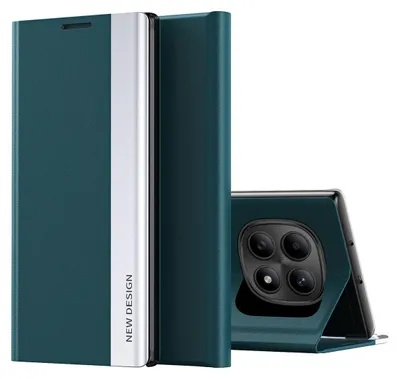 Produktbild von Hülle für Xiaomi Redmi Note 15 5G/4G, Kunstleder Magnetisch Klapp Stand Schutzhülle Grün