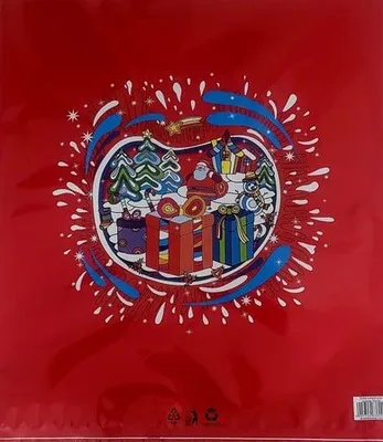 Zdjęcie produktu dla Woreczek świąteczny Czerwony 50x56cm Mikołaj 1szt.