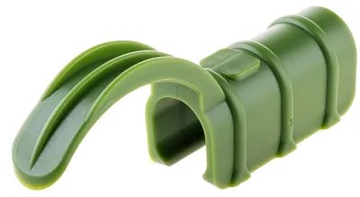 Obrázek produktu pro Svorka na fólii do skleníku – upevňovací spony 14 mm – svorky do fóliových tunelů – sada 10 kusů – zelená