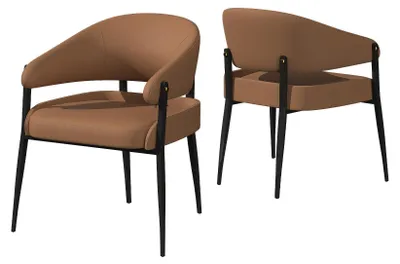 Obrázek produktu pro Sada dvou moderních jídelních židlí s pohodlným čalouněním a ergonomicky tvarovanou opěradlem, ideální do kuchyně