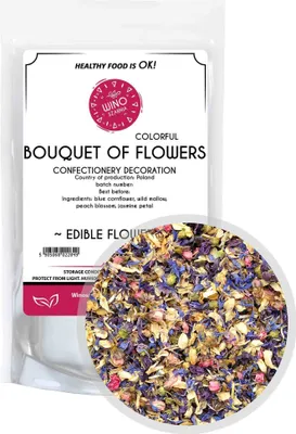 Produktbild von Blumen für Kuchen Bunter Blumenstrauß 20g Essbar