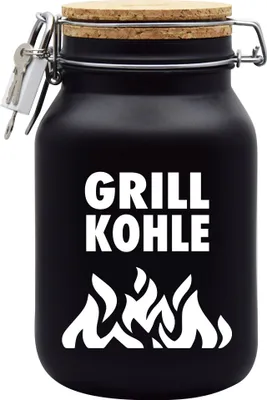 Produktbild von Spardose Geld Geschenk Ideen Grill Kohle Design1 Schwarz Größe XL 2 Liter