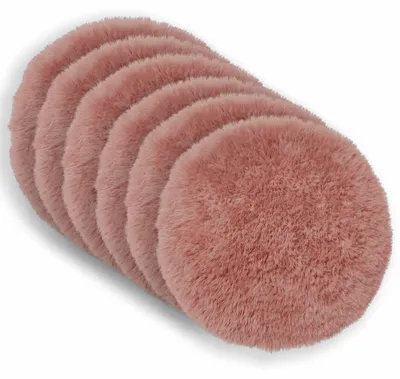 Obrázok produktu pre vidaXL Vankúšový poťah, 6 ks, HEERLEN, ružová, priemer 40 cm, materiál: flísový