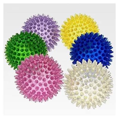 Produktbild von Noppenball, Akupressurball, Igelball, 7,5 cm großer Massageball mit Noppen für Reflexzonenmassage, Blau