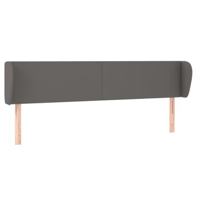 Produktbild von vidaXL Kopfteil mit Ohren Grau 183x23x78/88 cm Kunstleder