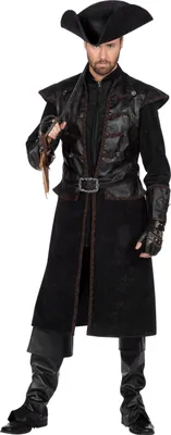 Produktbild von Piraat Herren Jacke Deluxe Skull Braun Kostüm 56