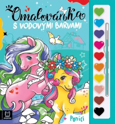 Obrázek produktu pro Omalovánky s vodovými barvami Poníci