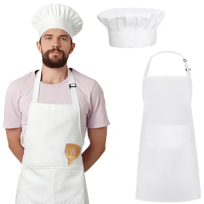 Immagine prodotto di Set professionale da cucina: grembiule e cappello da chef