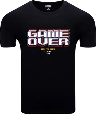 Zdjęcie produktu dla T-shirt męski Diarbo z nadrukiem Game Over czarny rozmiar L