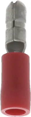 Kabelschuhe, vorisoliert, männlich, 4 mm, 0,3-1,5 mm², 8 Stück, rot