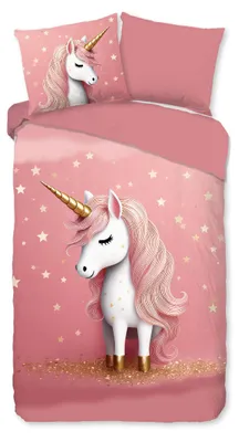 Imagen del producto de Juego de sábanas para cuna "Sparkles" - Rosa - (140x220 cm) - 100% poliéster
