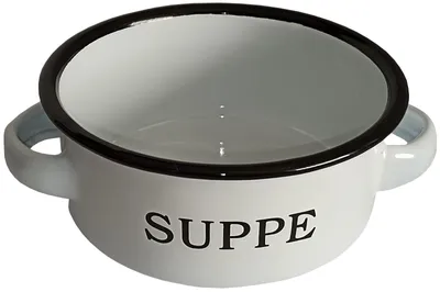 Produktbild von Suppenschale aus Emaille antikweiß 0,3l Stahlblech emailliert