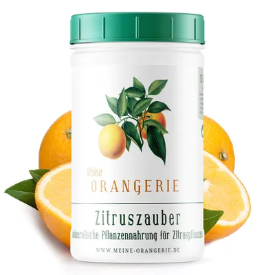 Meine Orangerie Zitrusdünger für alle Zitruspflanzen - [1 kg] - Premium Pflanzendünger - Profi Citrus Dünger für Zitronenbaum, Orangenbaum und mehr