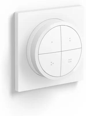 Zdjęcie produktu dla Philips Przełącznik Hue Tap dial switch, Bezprzewodowy, Biały, Wolnostojący/ścienny, IP20, Plastik, IP20