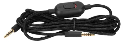 Immagine prodotto di Cavo per cuffie da gioco, cavo per cuffie intrecciato con controllo del volume e interruttore mute per Logitech G Pro X G433 G233, nero