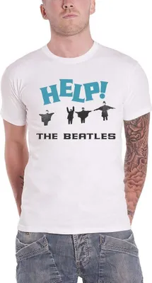 Obrázek produktu pro The Beatles - "Help!" Tričko pro muže/dámy Uni RO1724 (XXL) (Bílá)