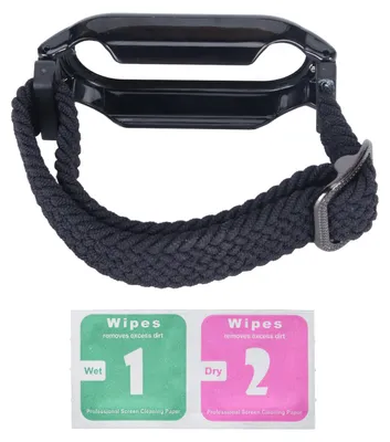 Produktbild von 3-in-1-Uhrenarmband-Displayschutzhülle, Ersatzband-Schutzfolie für Mi 7, schwarze Schale
