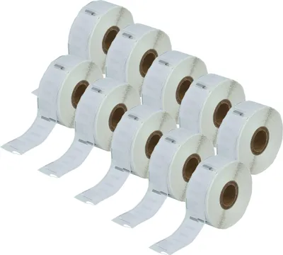 Produktbild von vhbw 10x Rolle 25mm x 54mm (500 Etiketten) Ersatz für Dymo 11352 für Drucker Weiß