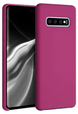 Produktbild von kwmobile Handyhülle für Samsung Galaxy S10 Plus / S10+ Hülle - Case Silikon - Kabelloses Laden - Schutzhülle Cover in Himbeer Pink