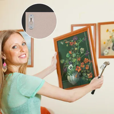 Produktbild von 20 Stück Foto Rahmen Anhänger - Metallene Foto Hänger - Schlüsselanhänger Klemmen - Befestigung für Foto Rahmen - Silberner Schlüsselanhänger mit 40 Schrauben für Foto Rahmen - Spiegel (44x16mm)