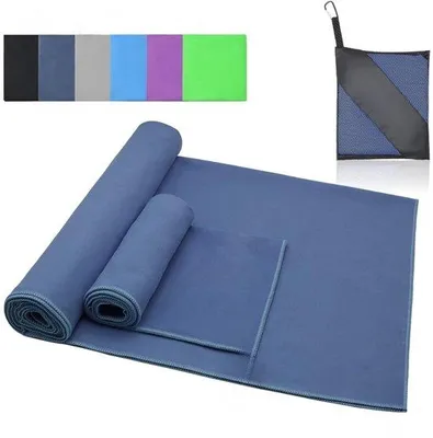 Produktbild von Famanu Mikrofaser-Handtuch Set - 2-teilig, 160 x 80 cm und 80 x 40 cm, schnelltrocknend, kompakt