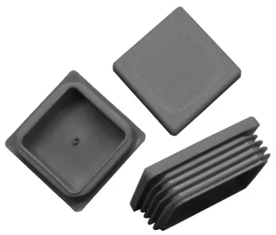 Produktbild von 20 Stück - Lamellenstopfen Vierkantrohrstopfen 60 x 60 mm (Außen) Stopfen GRAU