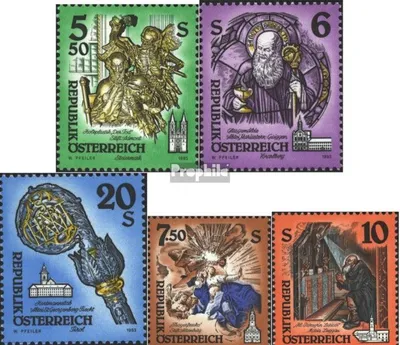Produktbild von Briefmarken Österreich 1993 Mi 2094,2108,2109,2124,2134 (kompl.Ausg.) gestempelt Freimarken