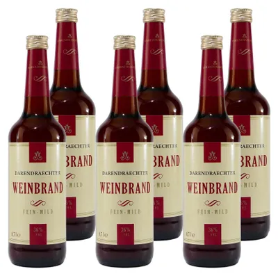 Produktbild von Darendrächter Weinbrand -mild- (6 x 0,7L)