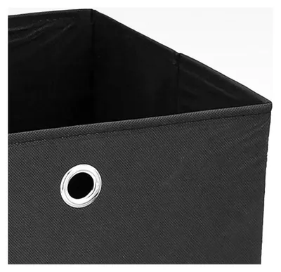 Produktbild von 6er Set Faltboxen ca. 30x30x30 cm Schwarz - Würfel Regalkorb Klappbox Aufbewahrungsbox