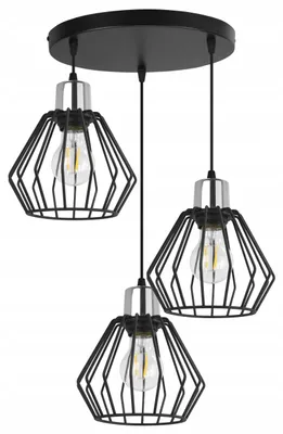 Immagine prodotto di Lampada a sospensione, lampadario da soffitto, paralume in filo metallico, LED