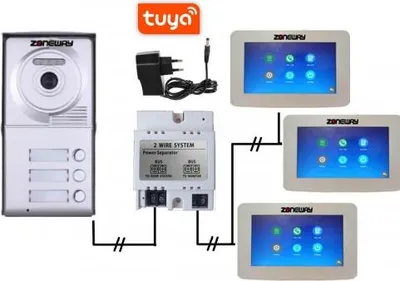 Obrázek produktu pro Set WIFI P2P TUYA videozvonku | ZONEWAY ZW-777 + ZW-702-3