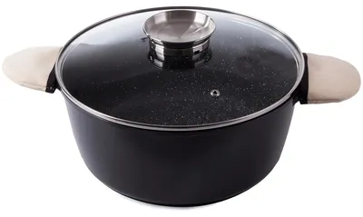 Produktbild von Eintopf mit Glasdeckel - Aluminium - 7,8 l