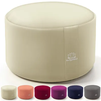 Immagine prodotto di Body & Mind® cuscino da yoga cuscino da meditazione cuscino da pavimento per meditazione e yoga; rivestimento lavabile; altezza seduta 18 cm - beige