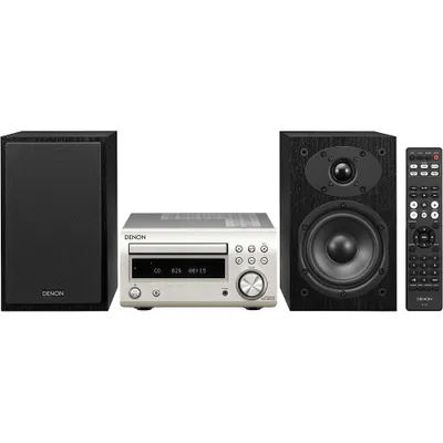 Produktbild von Denon D-M41, Home-Audio-Minisystem, Schwarz, Silber, 1 Disks, 60 W, 1-Weg, RCA