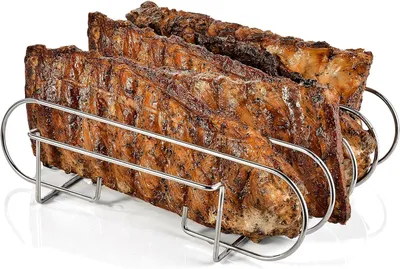 Produktbild von Spareribs Halter Grill, Edelstahl, 31.5x26x7.3 cm, fuer BBQ