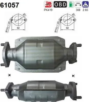 Produktbild von AS Katalysator Kat für HYUNDAI TUCSON (JM) 61057