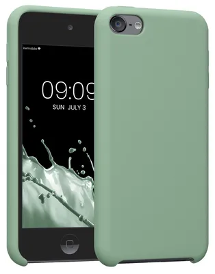 Produktbild von kwmobile Schutzhülle kompatibel mit Apple iPod Touch 6G / 7G (6. und 7.Generation) - Hülle Silikon gummiert - Cover Case in Porzellan Grün