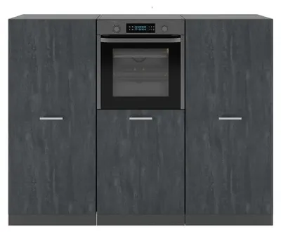 Produktbild von Küchenblock Vicco R-Line Schwarz Beton/Anthrazit 180 cm ohne Arbeitsplatte, Model 47451