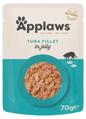 Productafbeelding van APPLAWS Kattenvoer, tonijnfilet in gelatine, 16 stuks x 70 gram